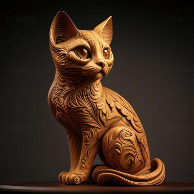 3D model Sokoke cat (STL)